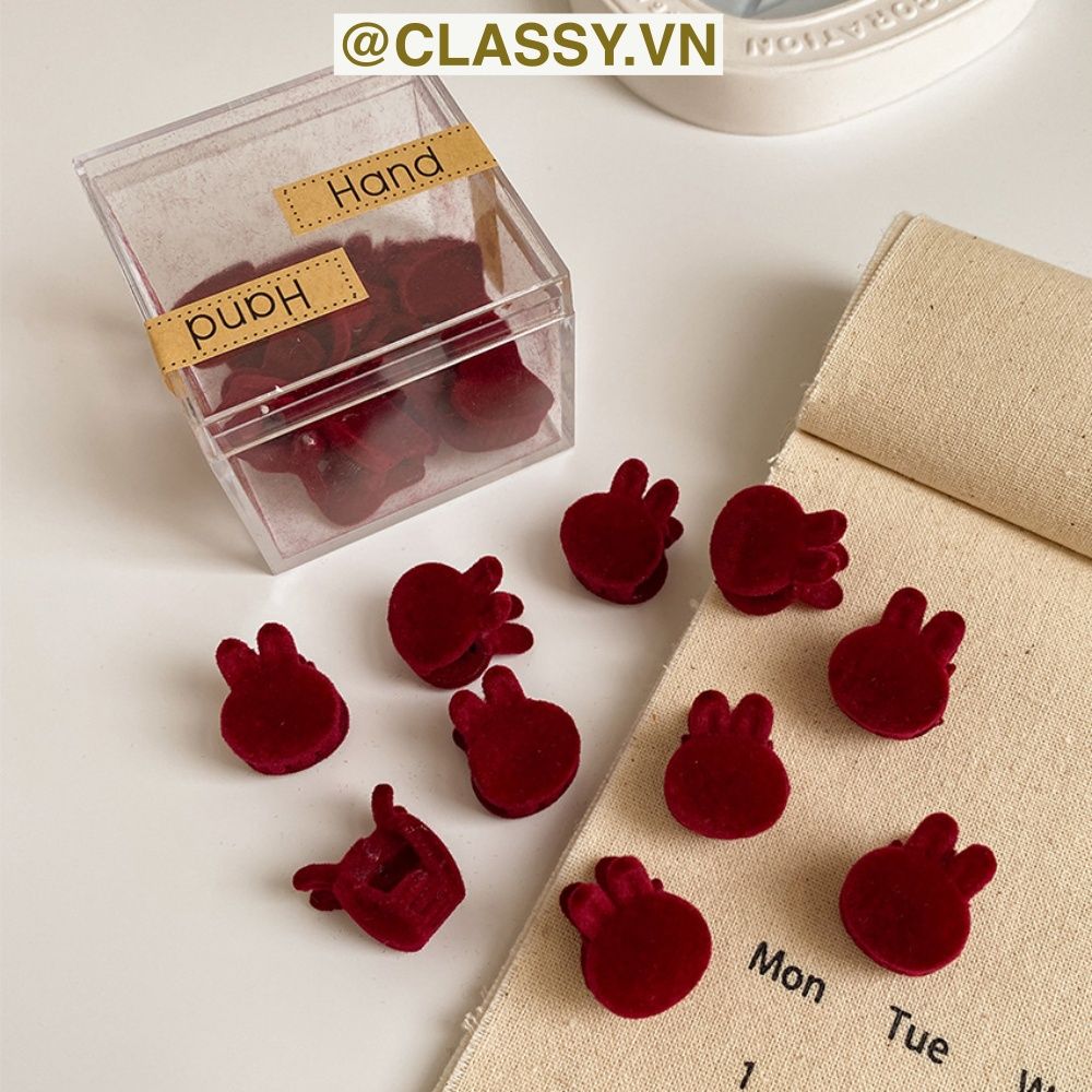 PK914 Bộ 10 chiếc Phụ kiện Kẹp tóc trái tim và thỏ nhỏ kẹp tóc mái, giả tóc tết hai bên mái nhỏ xinh nữ tính