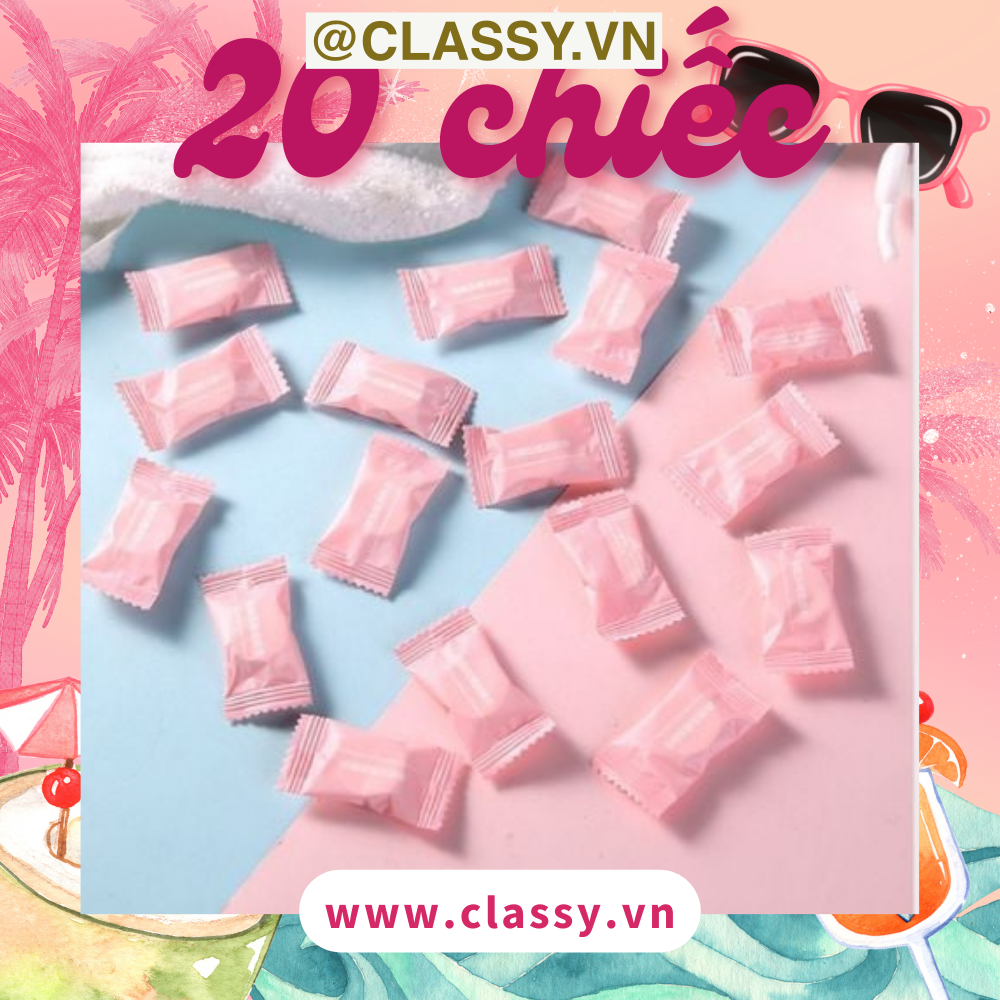 Combo 50 chiếc PK952 Khăn giấy nén, mặt nạ nén chất liệu Cotton, bỏ túi du lịch tiện lợi THE MASK