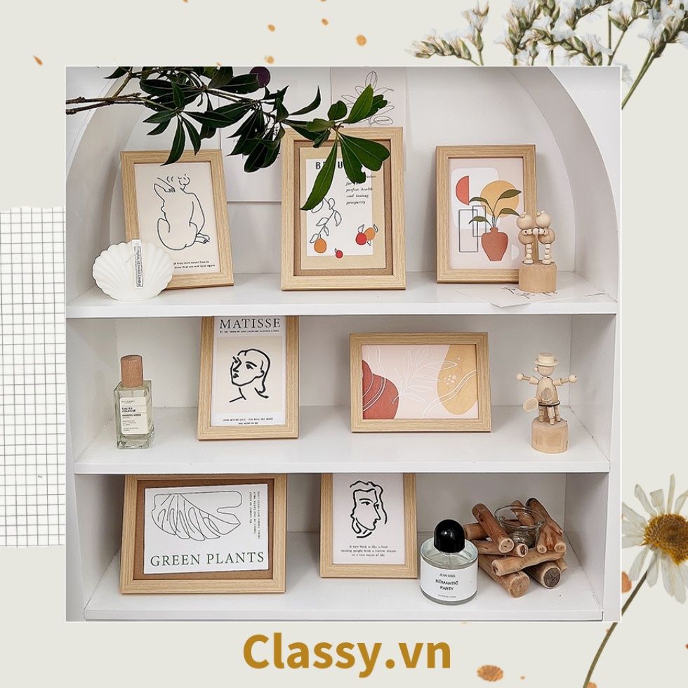  Set nhiều Thẻ ảnh, postcard Classy làm từ bìa cứng phong cách  trang trí nhật ký/sách ảnh, dán tường, làm tranh Q1746 