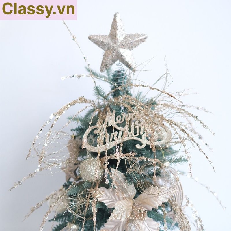 Hộp quà hoặc trang trí cây thông Noel mặt dây chuyền thiên thần cô gái ngôi sao năm cánh Trang trí Giáng sinh Q1769