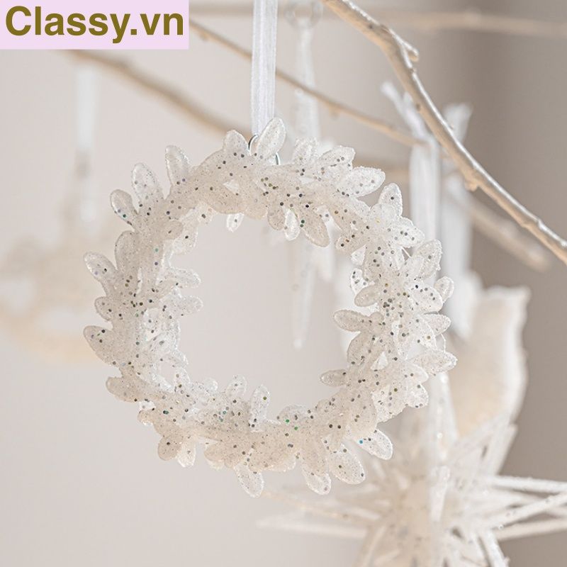 Hộp quà hoặc trang trí cây thông Noel mặt dây chuyền thiên thần cô gái ngôi sao năm cánh Trang trí Giáng sinh Q1769
