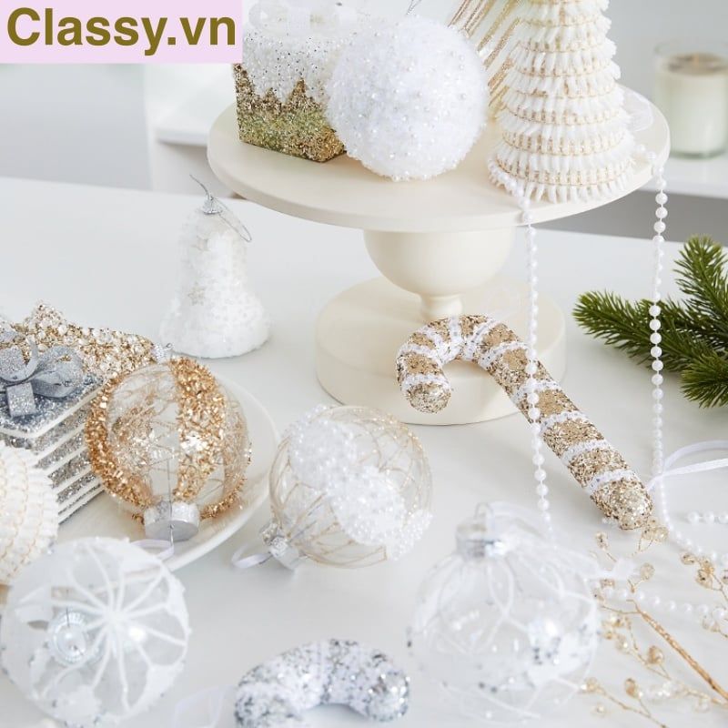 Hộp quà hoặc trang trí cây thông Noel mặt dây chuyền thiên thần cô gái ngôi sao năm cánh Trang trí Giáng sinh Q1769