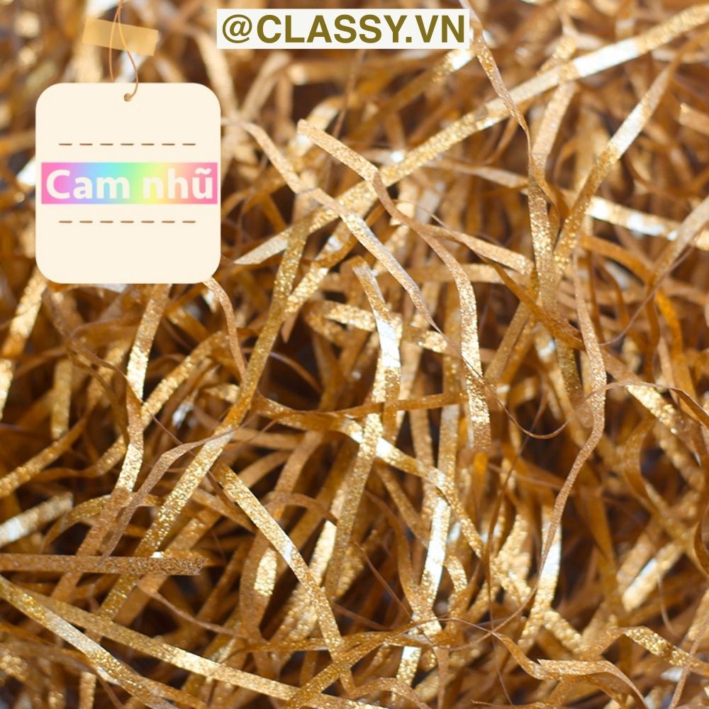 Giấy trang trí hộp quà, lót chống shock trong hộp quà tặng dạng sợi raffia nhiều màu