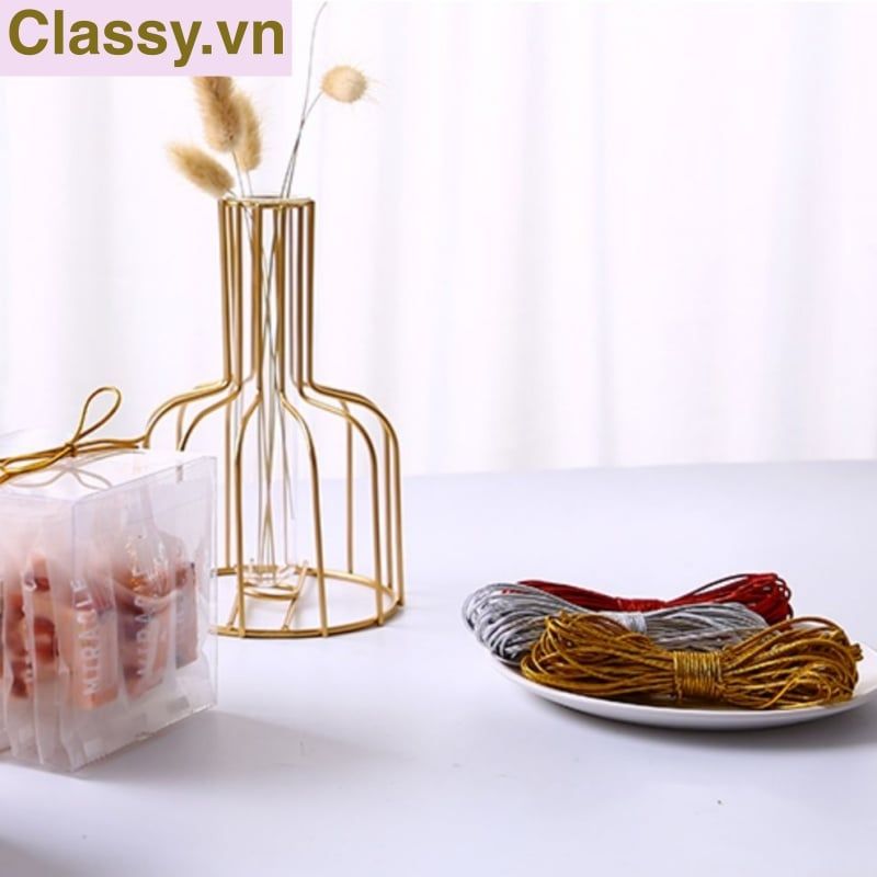 CUỘN 10 MÉT Dây Ruy băng hợp kim nhôm không co giãn kim tuyến mảnh, dùng Q563