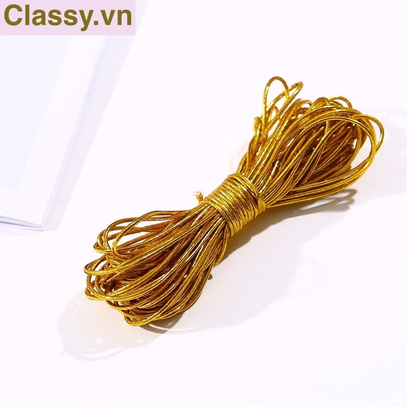 CUỘN 10 MÉT Dây Ruy băng hợp kim nhôm không co giãn kim tuyến mảnh, dùng Q563