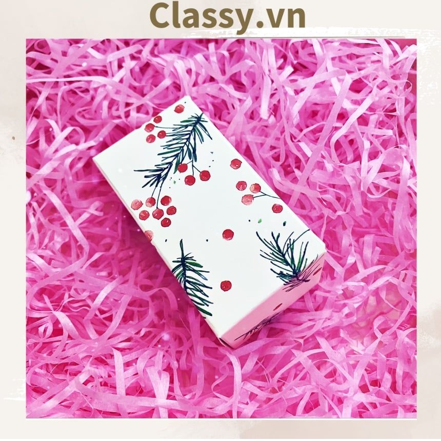 Hộp quà tặng tự gấp đựng tất, đựng kẹo cưới, quà cảm ơn phong cách châu âu, nền nã sang trọng Q1818