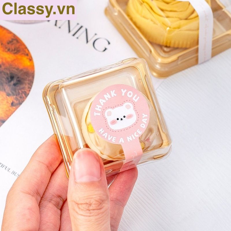 Bộ 10 Sticker dán niêm phong túi giấy, hộp bánh handmade, quà tặng DYI dễ thương, tem dán quà tặng, túi giấy, thiệp, hộp quà tặng Q684