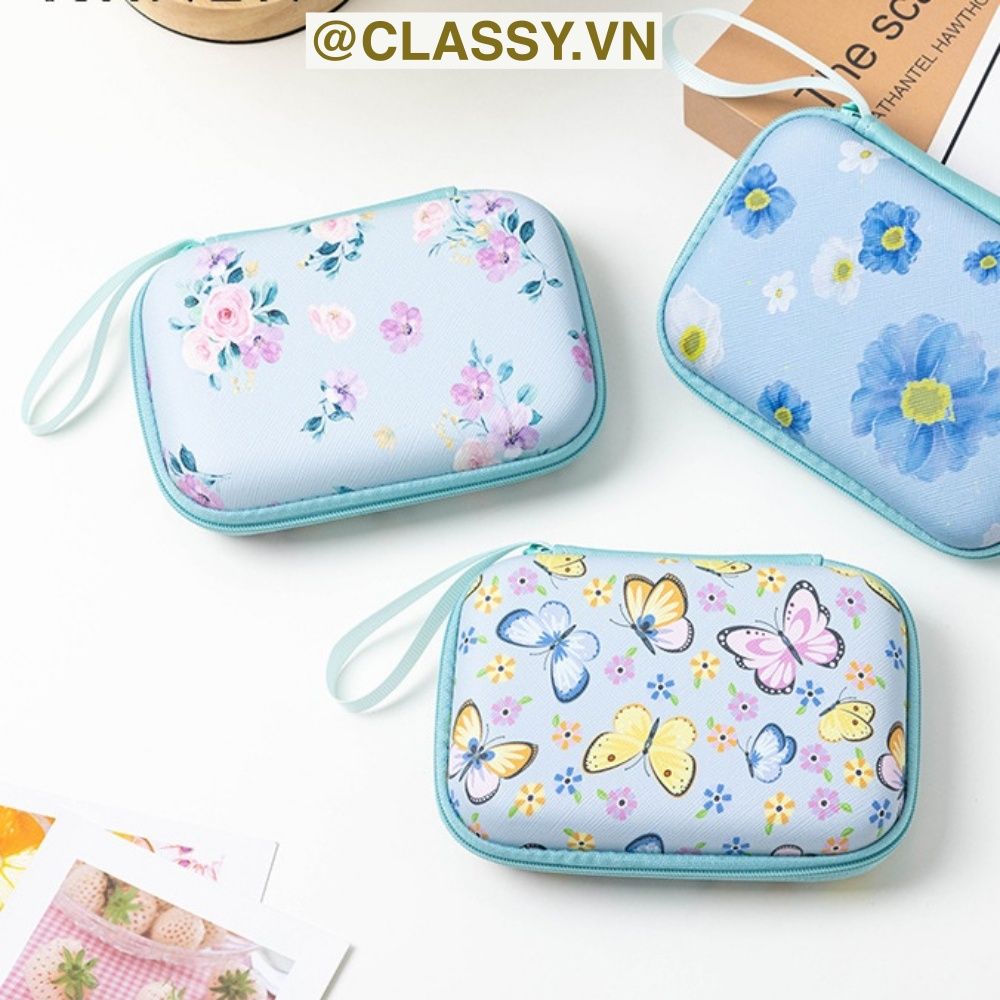Túi Hộp hình vali đựng phụ kiện & dây cáp sạc (Size siêu to khổng lồ) 13.5 cm* 9.5 cm * 3.2 CM in hình hoạt hình (T293)