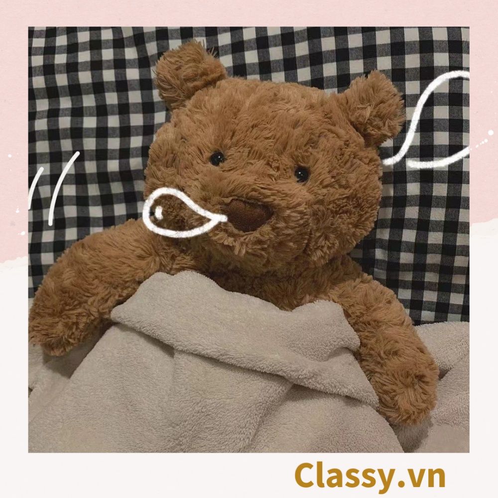 Classy Gấu bông, thú nhồi bông cỡ 25CM làm quà tặng siêu êm siêu mịn B1379