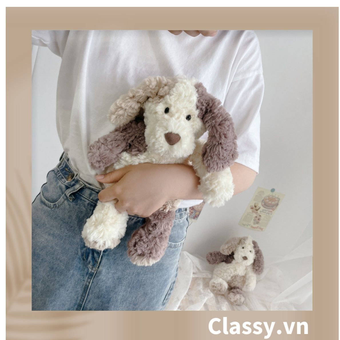 Classy Gấu bông, thú nhồi bông cỡ 25CM làm quà tặng siêu êm siêu mịn B1379