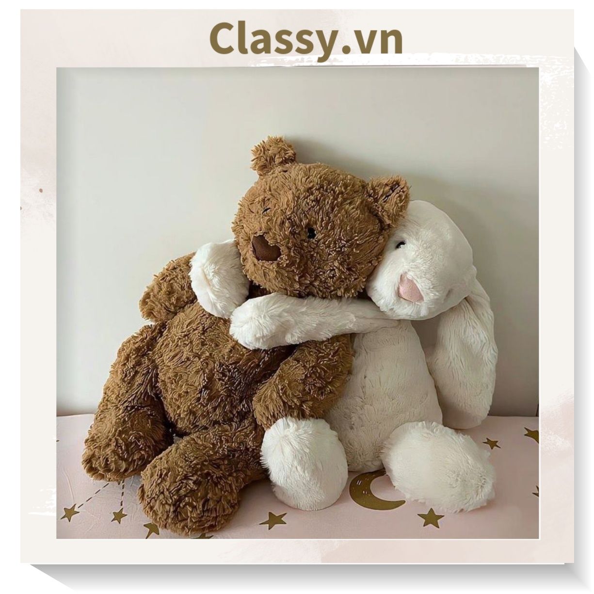 Classy Gấu bông, thú nhồi bông cỡ 25CM làm quà tặng siêu êm siêu mịn B1379
