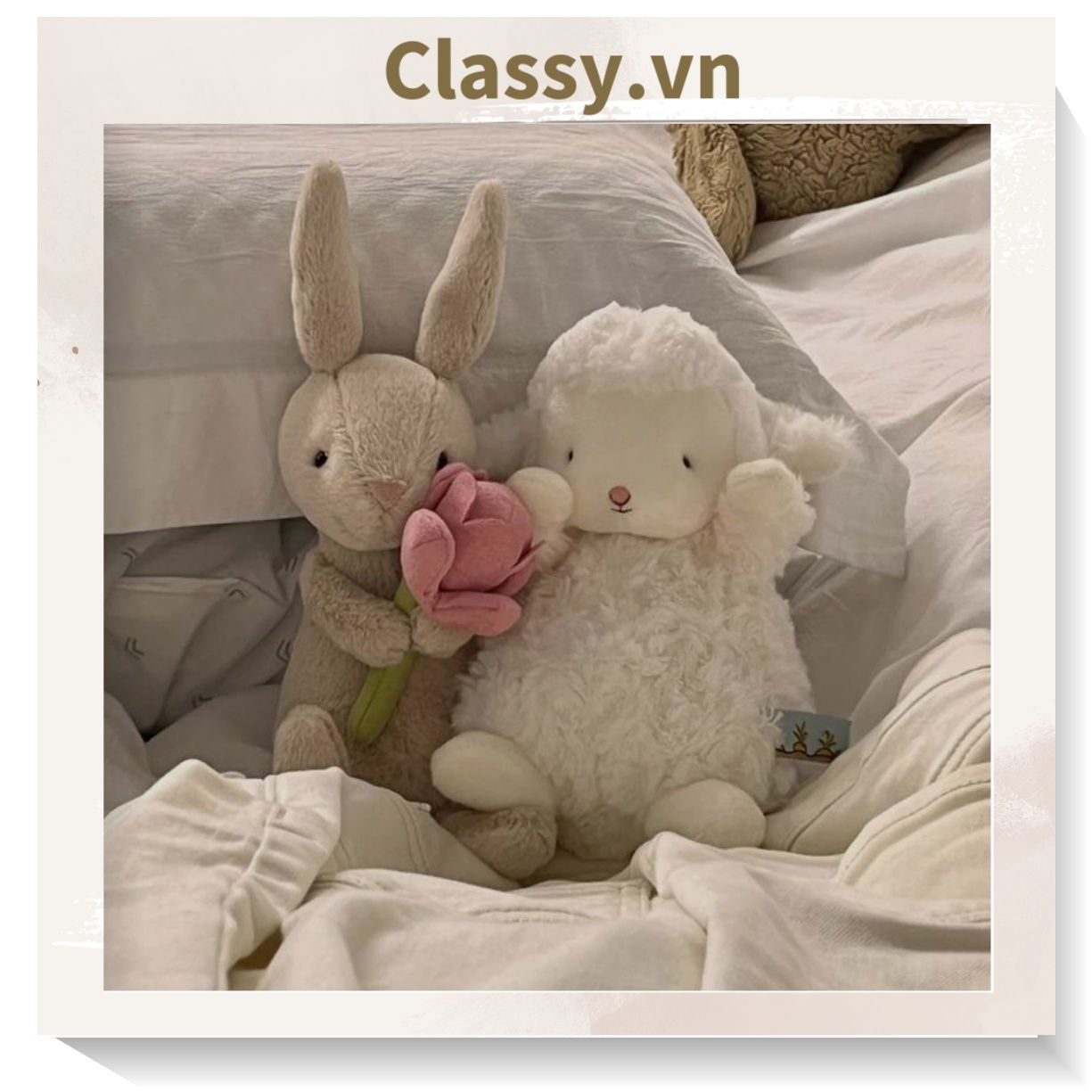 Classy Gấu bông, thú nhồi bông cỡ 25CM làm quà tặng siêu êm siêu mịn B1379