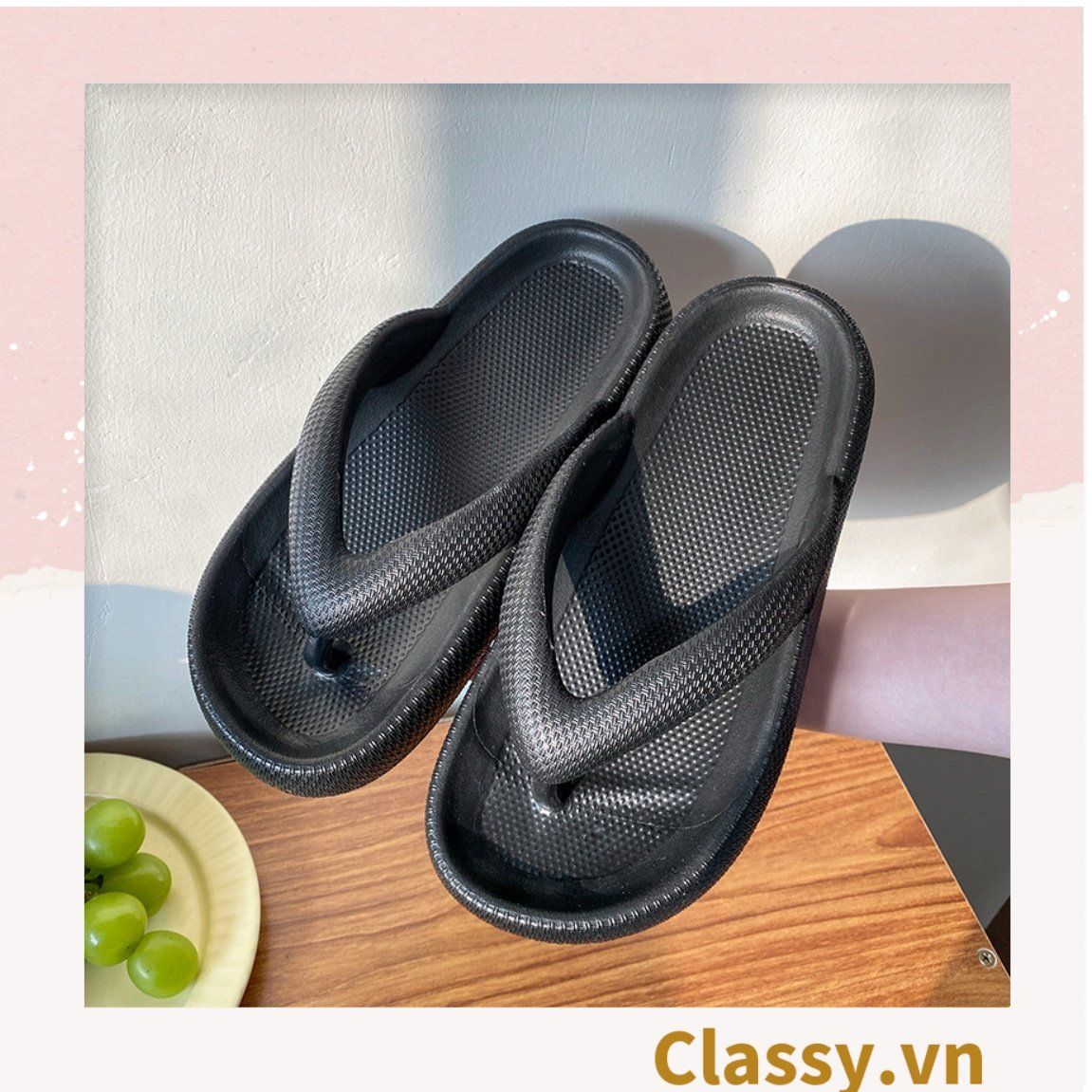 Dép nam nữ xỏ ngón đế mềm chống trượt, chất liệu EVA, màu sắc dễ thương thích hợp mang trong nhà và ngoài trời G1063