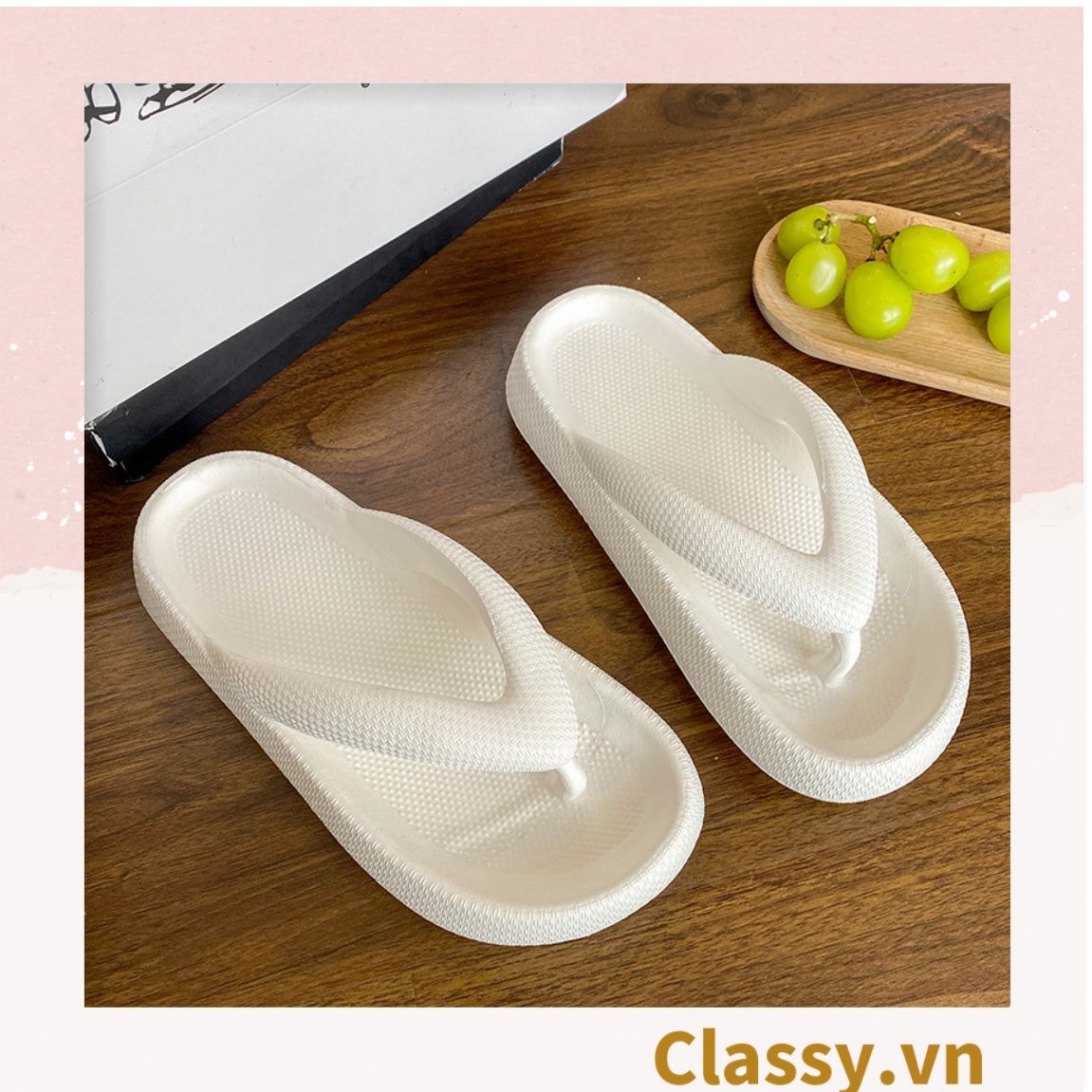 Dép nam nữ xỏ ngón đế mềm chống trượt, chất liệu EVA, màu sắc dễ thương thích hợp mang trong nhà và ngoài trời G1063