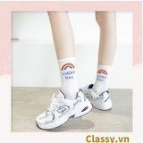  Classy Tất cổ cao, vớ cổ cao ngày mới vui vẻ, chất cotton siêu êm chân G1349 