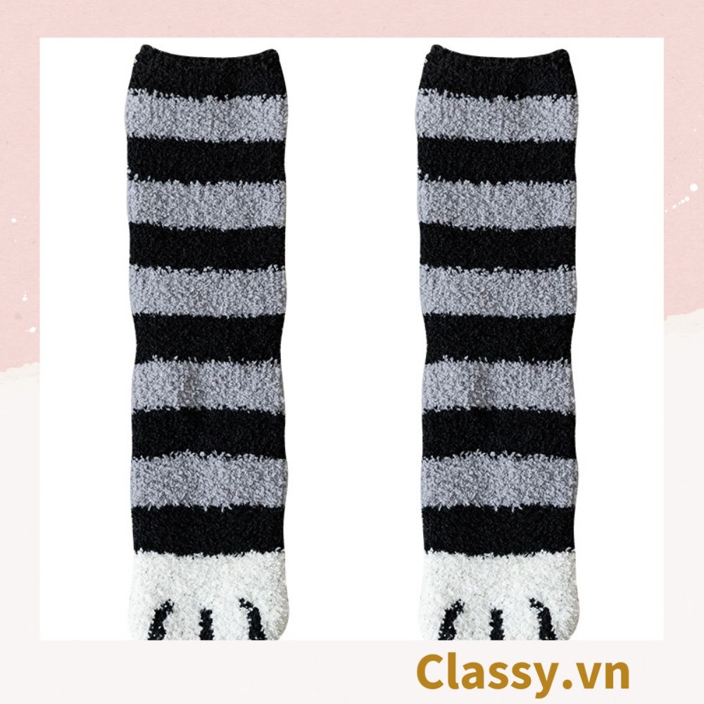 Classy Tất bông cổ cao, vớ bông cổ cao, chất dày dặn siêu ấm siêu êm G1352