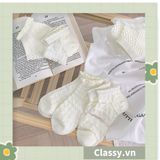  Classy Tất mỏng phối ren mix họa tiết ngẫu nhiên G1389 