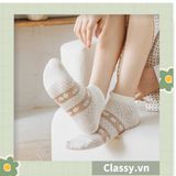  Classy Tất mỏng phối ren mix họa tiết ngẫu nhiên G1389 