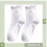  Classy Tất cổ cao, vớ cổ cao tai bèo chất liệu cotton nhiều họa tiết G1390 - G1391 - G1392 - G1393 