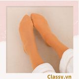  Classy Combo 2 đôi tất cotton cổ cao trơn nhiều màu G1401 