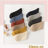  Classy Combo 2 đôi tất cotton cổ cao trơn nhiều màu G1401 