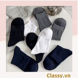  Classy Tất cổ cao, vớ cổ cao chất liệu dệt kim, vải trơn 4 mùa màu basic G1405 