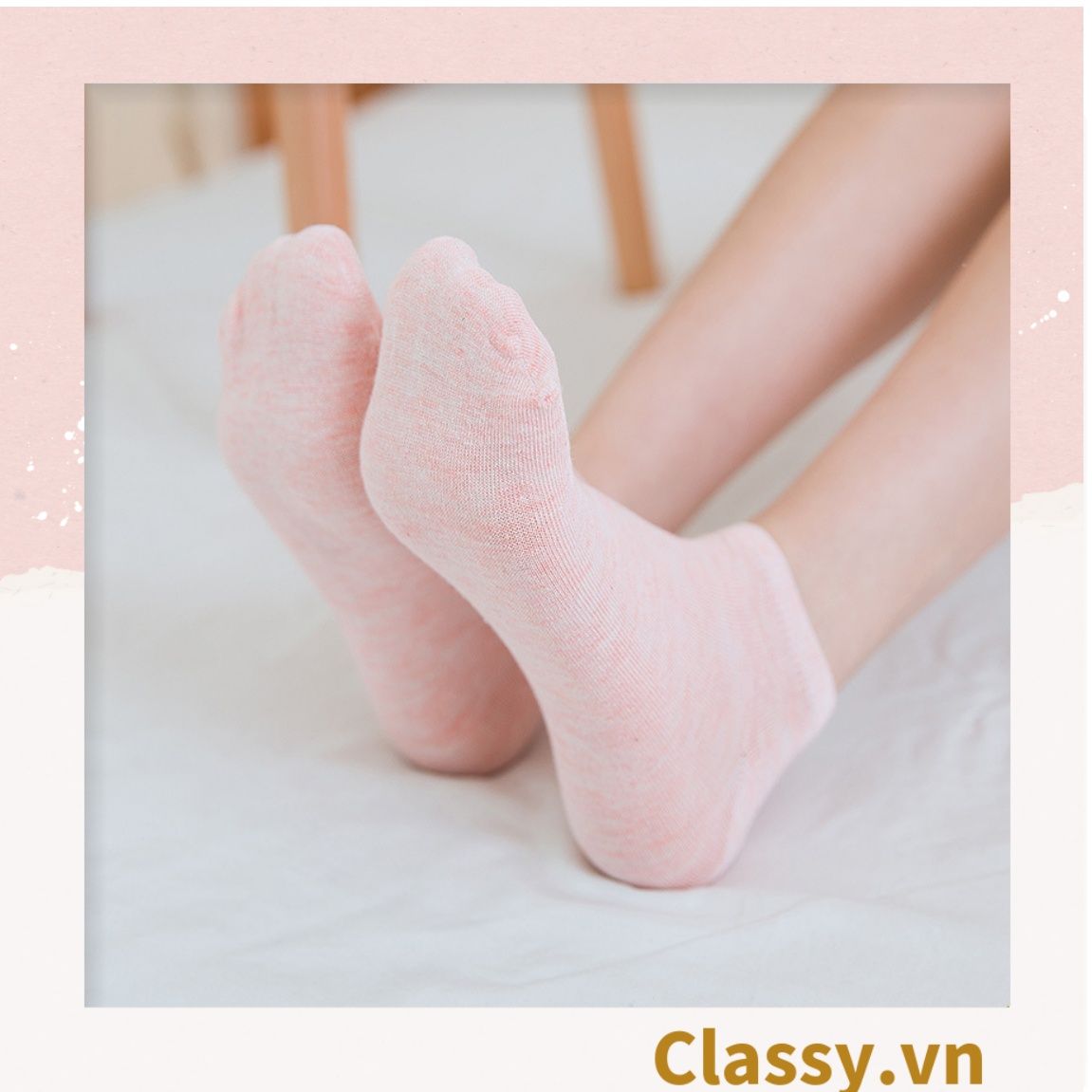Classy Tất cổ ngắn, vớ cổ ngăn cotton dày dặn, phù hợp cả nam và nữ G1406
