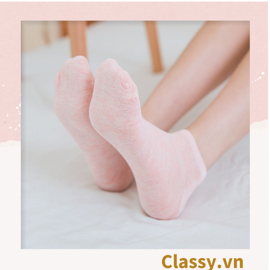  Classy Tất cổ ngắn, vớ cổ ngăn cotton dày dặn, phù hợp cả nam và nữ G1406 