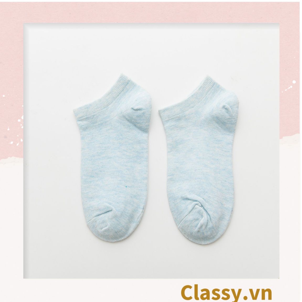 Classy Tất cổ ngắn, vớ cổ ngăn cotton dày dặn, phù hợp cả nam và nữ G1406