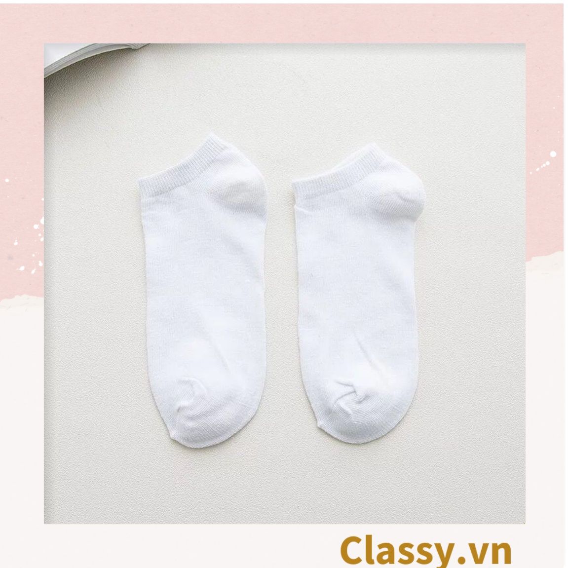  Classy Tất cổ ngắn, vớ cổ ngăn cotton dày dặn, phù hợp cả nam và nữ G1406 