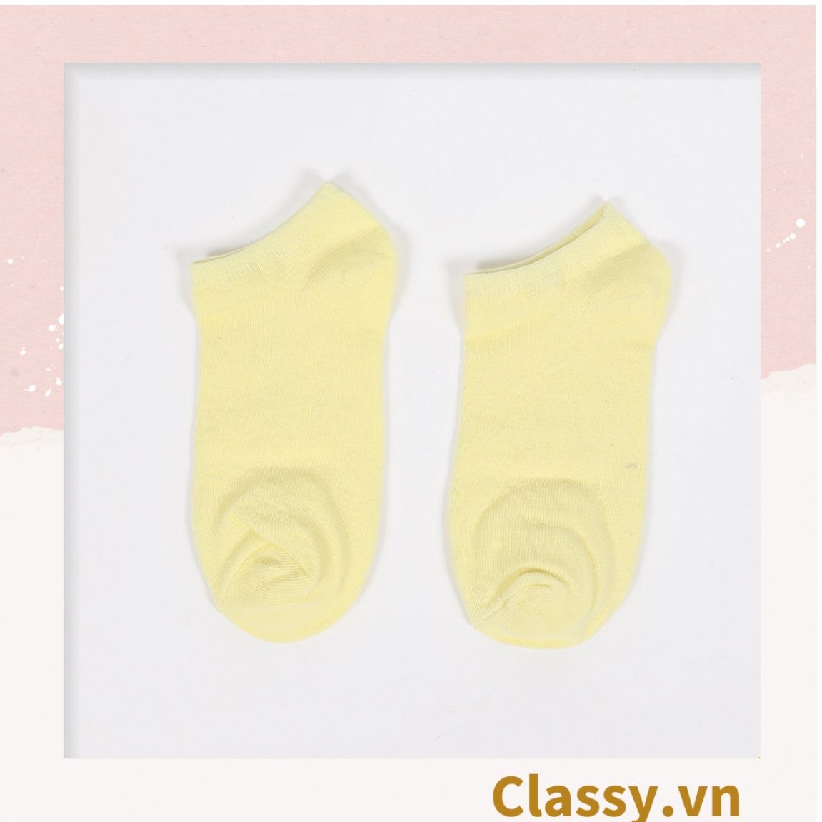 Classy Tất cổ ngắn, vớ cổ ngăn cotton dày dặn, phù hợp cả nam và nữ G1406
