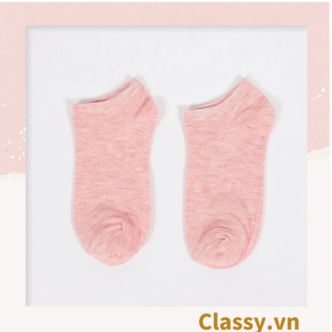 Classy Tất cổ ngắn, vớ cổ ngăn cotton dày dặn, phù hợp cả nam và nữ G1406