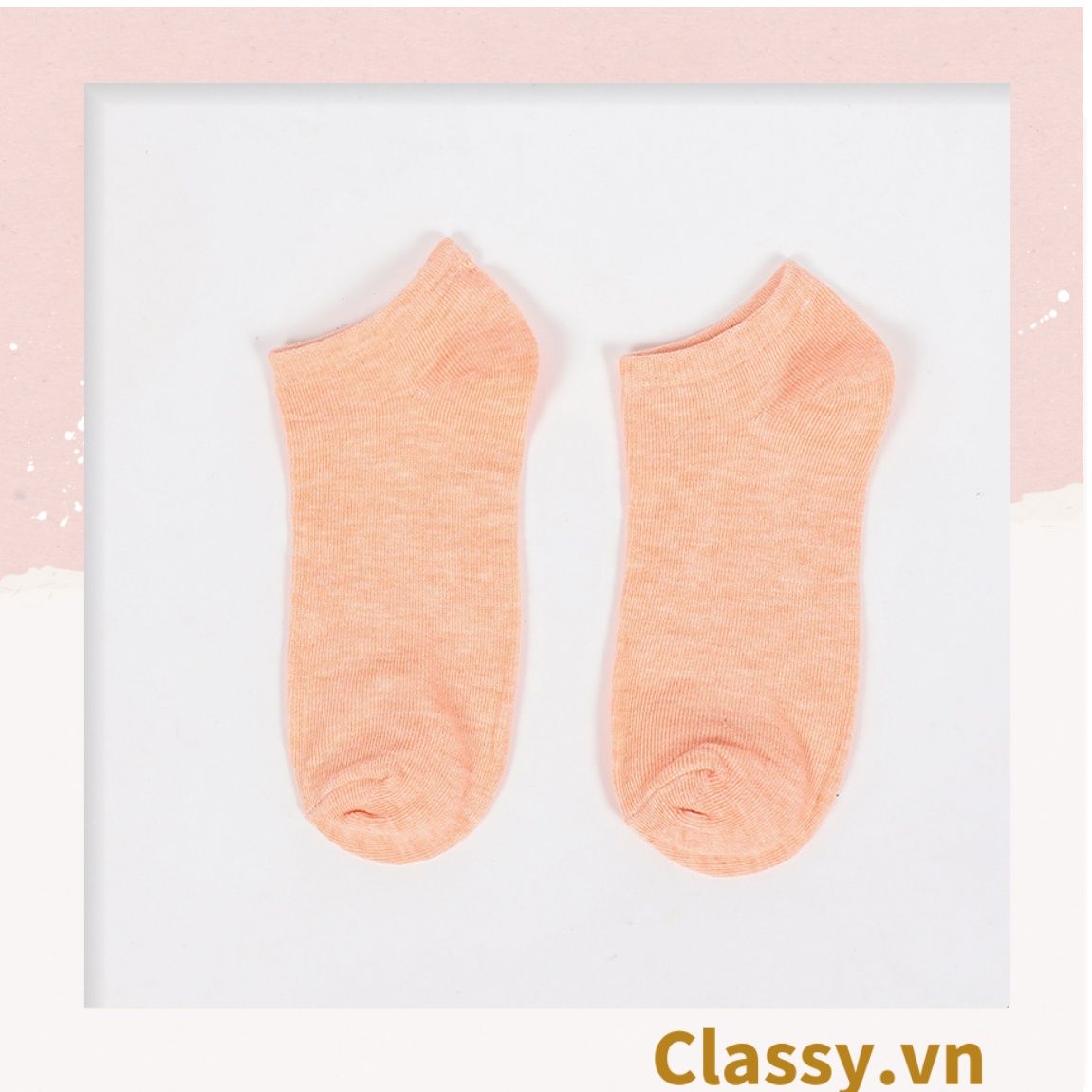 Classy Tất cổ ngắn, vớ cổ ngăn cotton dày dặn, phù hợp cả nam và nữ G1406