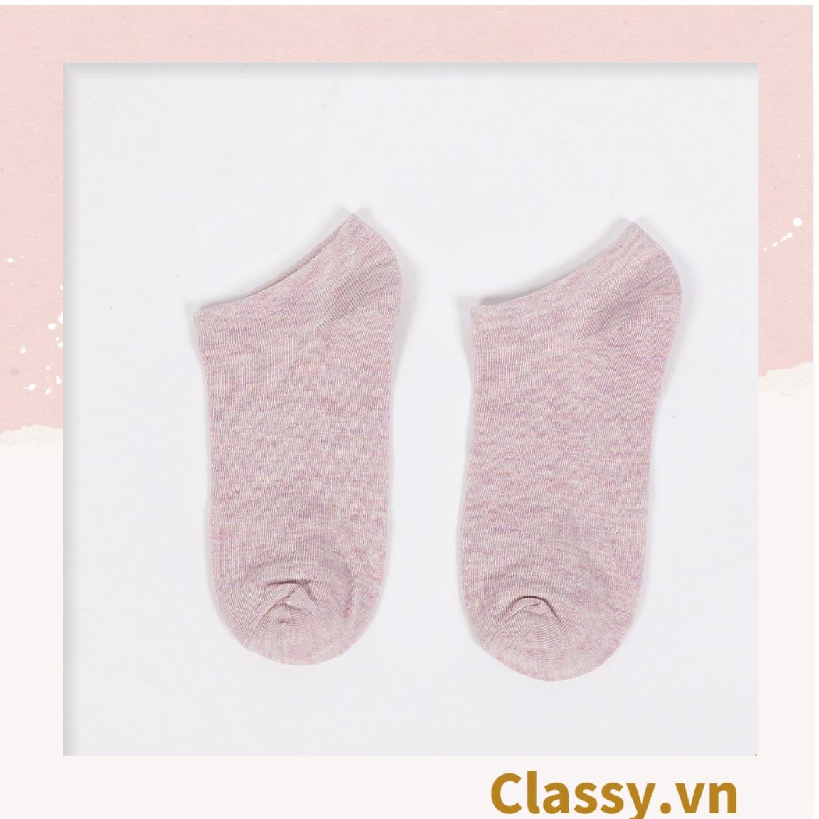 Classy Tất cổ ngắn, vớ cổ ngăn cotton dày dặn, phù hợp cả nam và nữ G1406