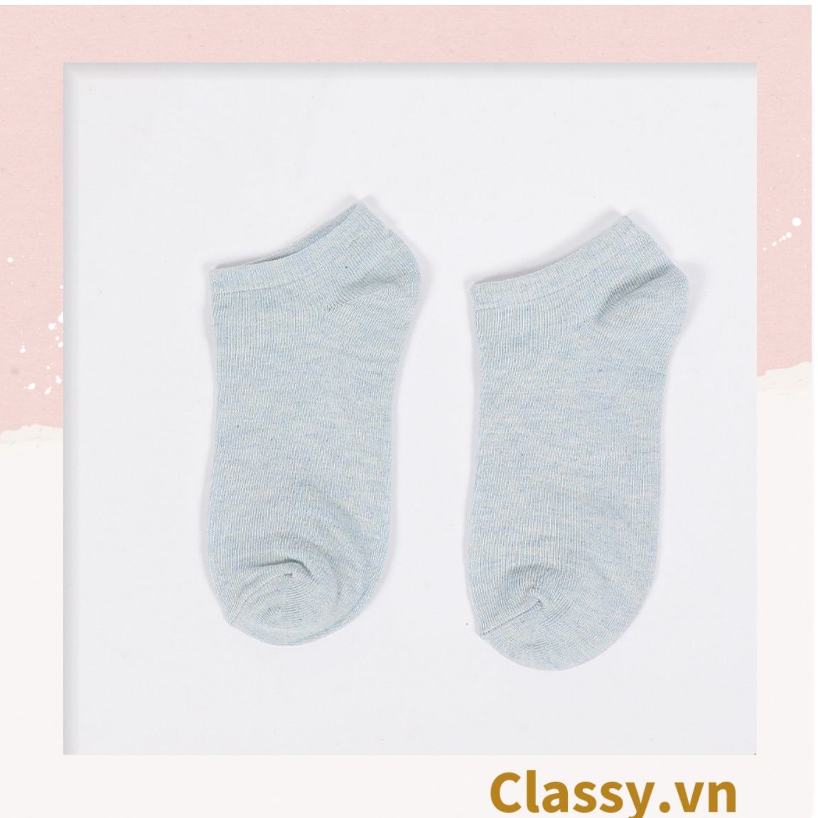 Classy Tất cổ ngắn, vớ cổ ngăn cotton dày dặn, phù hợp cả nam và nữ G1406