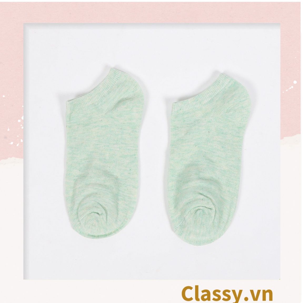 Classy Tất cổ ngắn, vớ cổ ngăn cotton dày dặn, phù hợp cả nam và nữ G1406