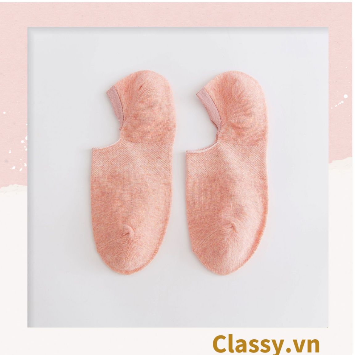  Classy Tất cổ ngắn, vớ cổ ngắn cotton trơn nhiều màu pastel G1427 