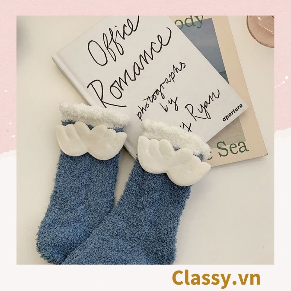 Classy Tất bông cổ cao, vớ bông cổ cao siêu giữ ấm, họa tiết ngộ nghĩnh G1428