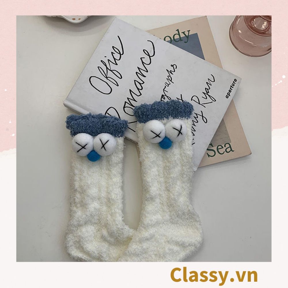 Classy Tất bông cổ cao, vớ bông cổ cao siêu giữ ấm, họa tiết ngộ nghĩnh G1428