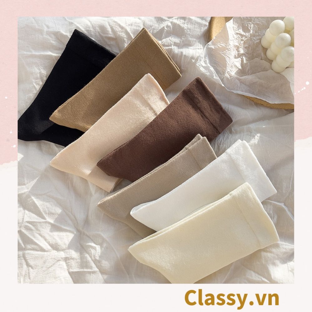  Classy Tất cổ cao, vớ cổ cao với đường gân ôm chân, nhiều màu phong cách hàn quốc G1430 