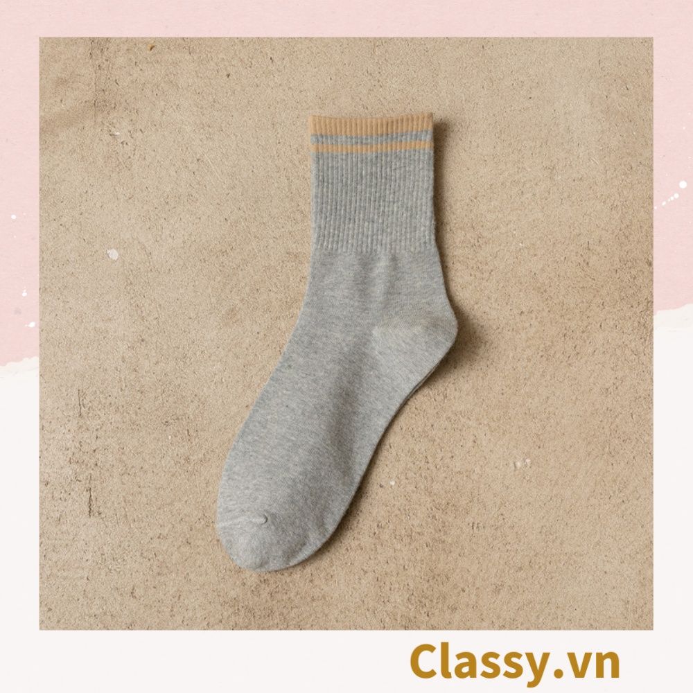  Classy Tất cổ cao, vớ cổ cao với đường gân ôm chân, nhiều màu phong cách hàn quốc G1430 