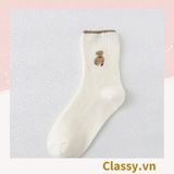  Classy Tất cổ cao, vớ cổ cao với đường gân ôm chân, nhiều màu phong cách hàn quốc G1430 