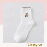  Classy Tất cổ cao, vớ cổ cao với đường gân ôm chân, nhiều màu phong cách hàn quốc G1430 