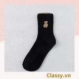  Classy Tất cổ cao, vớ cổ cao với đường gân ôm chân, nhiều màu phong cách hàn quốc G1430 