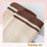  Classy Tất cổ cao, vớ cổ cao với đường gân ôm chân, nhiều màu phong cách hàn quốc G1430 