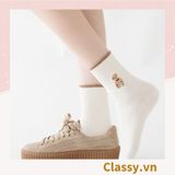  Classy Tất cổ cao, vớ cổ cao với đường gân ôm chân, nhiều màu phong cách hàn quốc G1430 