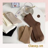  Classy Tất cổ cao, vớ cổ cao với đường gân ôm chân, nhiều màu phong cách hàn quốc G1430 