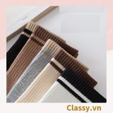  Classy Tất cổ cao, vớ cổ cao với đường gân ôm chân, nhiều màu phong cách hàn quốc G1430 