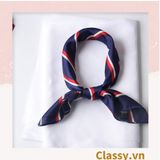  Khăn lụa vuông đi kèm túi cói 50X55cm turban bandana thời trang hàn quốc nhiều kiểu đẹp; phong cách vintage 