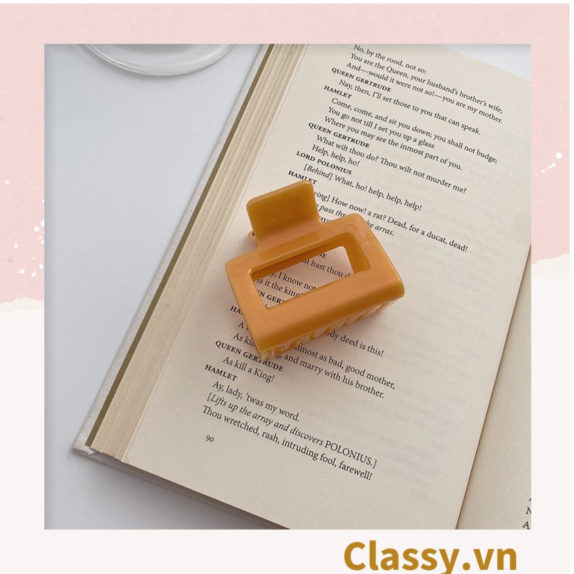 Kẹp tóc càng cua Hàn Quốc trong suốt nhiều màu phong cách trẻ trung hiện đại PK1003